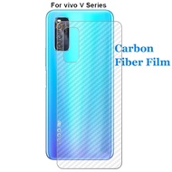 Vivo V20 SE S1 V19 V17 V15 V11 Y50 Y30 X50 Pro Y19 Y17 Y15 2020 Y12 Y11 V11i Carbon Fiber 3D Clear Protective Sticker Soft Back Protector Film