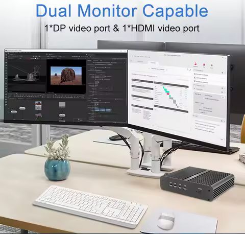 Topton V7 Fanless Mini PC Intel Core i7-1255U/1165G7/10710U, 4K HTPC Gaming Desktop NUC Micro Comput