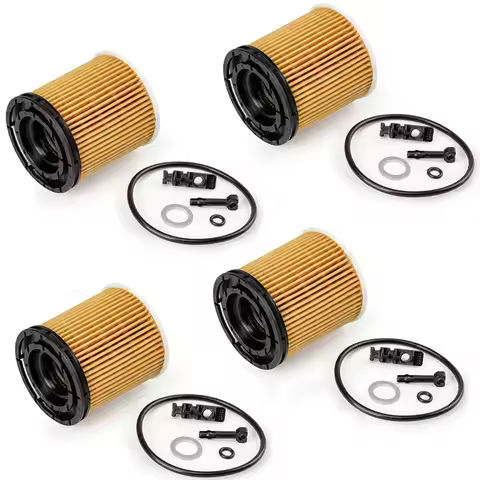 4PCS New Oil Filter w/Seals OEM # 26350-2M000 For Hyundai Elantra 1.5L For KIA K3 Rio 1.6L Engine Re