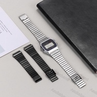 Classic Watch Band Strap for Casio A158 A168 SGW400 F91W F84 F105 F108 AE1200 AE1300 Digital Silver Block Bracelet 18mm 20mm
