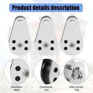 5PCS Stainless Steel M25 Pulley Block Hanging Wire Towing Wheel Lifting Wire Rope Cable Pulley Rolle