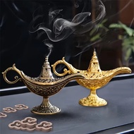 Aladdin's Metal Incense Burner Antique Magic Lamp Incense Burner Aroma Furnace
