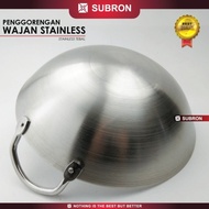 Subron Wajan Penggorengan Besar Stainless 50 Cm, Wajan Wajan Tebal,