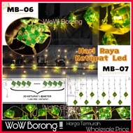 [RAYA 2025] 10L/20L 55/80mm Crystal Ketupat LED Chasing Decoration Lights Hari Raya Aidilfitri Lampu