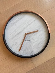 Karlsson Marble Delight 銅色白色掛鐘