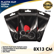 HITAM Plastic Ziplock Black 8X13 CM| Cosmetic Jewelry Pouch | Colorful Ziplock Bags