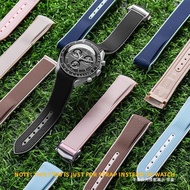 Watch Strap 20mm Silicone Suitable For Omega Swatch Strap MoonSwatch Curved Interface Rubber Silicone Watch Band Seamaster 300