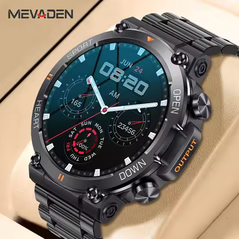 MEVADEN 1.39 Inch HD Bluetooth Call Smart Watch Men Sports Fitness Tracker Heart Monitor 400mAh Smar