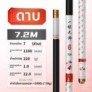 LIUZHIQIANG | ไม้ตกปลาเหล็กเบาสำหรับตกปลาเทนการา มาสเตอร์ (ดาบ) 9.0m One
