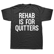 2025 waffle gift for friends New fashion hot men tshirt Men's Rehab Is For Quitters T Shirts Short S