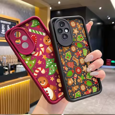 Christmas Tree Gingerbreadman Cartoon Phone Case for Huawei Nova 11 10 9 7 SE P30 P20 Pro Y70 Y61 Ma