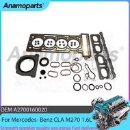 Engine Full Gasket Kit Fit 1.6 2.0T l4 For Mercedes- Benz W176 W246 A160 A180 B160 B180 C117 X156 CL