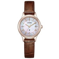JDM OCT WATCH ★ Xitiecheng XC Series Eco-Drive Radio Wave Pointer Leather Strap Women's Watch ES9497