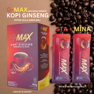 Kopi Ginseng G-MAX Kemasan Instan Coffe Penambah Stamina Sedia Ecer - Kopi Stamina Vitalitas Pria De