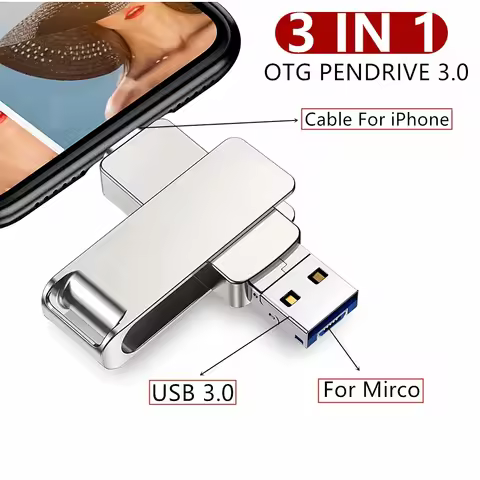 Phone USB Flash Drive 512GB External Storage 256GB 128G 64G 32G For iPhone iPad Android android USB 
