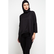 Hazelnut Indonesia - Francine Top -/ Blouse Top Wanita - Black
