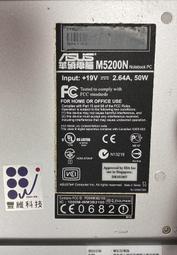 二手市面稀少復古ASUS M5200N筆電(原本可以開機到bios但目前上電有反應但無法開機當銷帳零件品