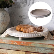 Devoko Cosmetic Storage Bread Basket with Ball Feet Multipurpose Housewarming Gift Round Serving Tra