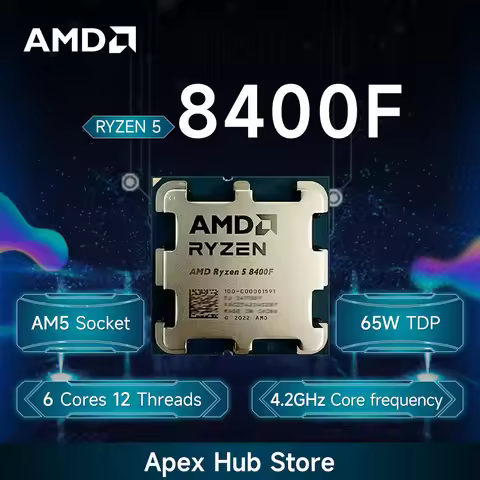 NEW AMD Ryzen 5 8400F 4.2GHz 4NM Socket AM5 L3=16M DDR5 6-Core 12-Thread R5 8400F Processor 65W but 