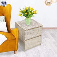 MR OEM Modern Bedside Table with 2 Drawer Coffee Table Rak Kecil Tepi Katil Almari Side Bed Sofa Tab