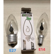 LILIN 3 watt candle flame led bulb heart e14 e27