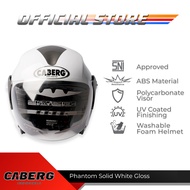 Caberg Helmet Phantom Solid White Gloss Half Face
