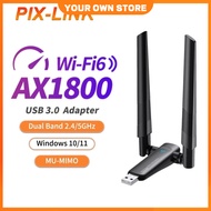 USB wifi receiver 1800mbps 2 antennas lift WiFi to 5G for pc laptop 2.4G 5G frequency