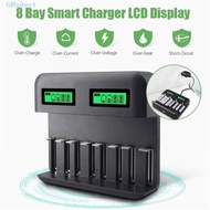 HUBERT Battery Charger Universal Smart 8 Slots for AA AAA Rechargeable Battery Chargers