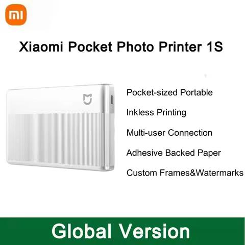 Global Version Xiaomi Mi Portable Photo Printer Bluetooth 5.0 BLE ZINK Inkless Technology AR Video P