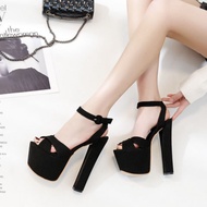 Female Thick Heel Platform Summer Sandal 17Cm Plus Size High Heels Open Toe Women Shoes Party Dress