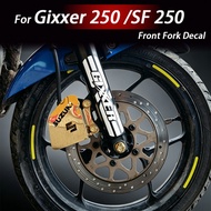 For Gixxer 250 Gixxer SF250 Reflective Vinyl Sticker Motorcycle Front Fork Decorative Decals Accesso