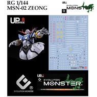 [MONSTER ] E-RG34  RG 1/144  MSN-02  ZEONG GUNDAM WATER SLIDE DECAL FLUORESCENT