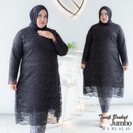 BROKEN KEBAYA TOP MODERN TUNIC LD 120 BLACK KEBAYA TOP