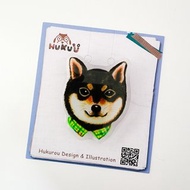 | 手繪插畫 | 氣墊手機支架-柴犬(黑柴)