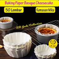 [50 Sheets] Baking Paper Basque Burnt Cheesecake Cake Paper Basque Cheese Cake Basque Paper Cup