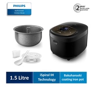 Philips Viva Collection IH 1.5L Rice Cooker of Bakuhanseki coating iron pot Hd4528 | 10 menus - HD4528