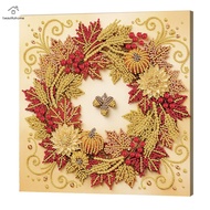 DIY Pearl Painting Kit 30x30cm Self-Adhesive Framed Canvas Autumn