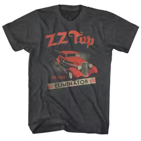 ZZ Top Men's T-Shirt Eliminator Car 1969 Rock Band Tour Live Concert Tee Cover