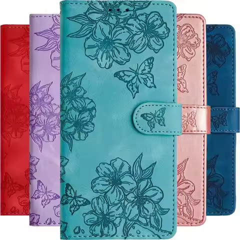 Lovely Cherry Butterfly Case For Xiaomi Mi Poco K40 X6 C61 4G F6 Pro 5G Redmi A1 A2 9 9A 9C 10 10A 1
