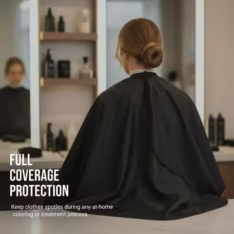 1PC Waterproof Hair Cutting Cape Salon Barber Coloring Dye Perm Gown Cloth 51cm Adjustable Hook Loop