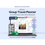 Travel Planner Google Sheets Family Group Travel Budget Spreadsheet Excel Holiday Organizer Travel I