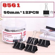 12-60Pcs/Box Deli 8561 Stainless Binder Clips Paper 150Mm 241Mm 332Mm 425Mm 519Mm 615Mm Clip