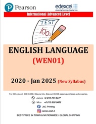 Edexcel A Level IAL Past Year Papers English Language WEN01 (Unit 1Unit 2 Unit 3 Unit 4)