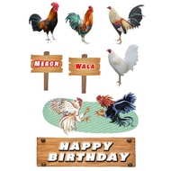 ♞SABONG THEME CAKE TOPPER SET