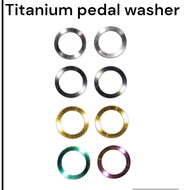 titanium Bicycle pedal washer pedal spacer 15mm by 20mm by 1mm 2 pcs Singapore Local Stock