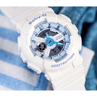 Casio Baby-G BA-110XBE-7A Blue White Analog Digital Ladies Fashion Sport Watch