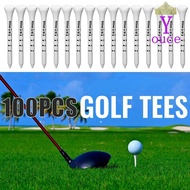 YOUCE 100pcs White Striped Golf Tee, Wooden 69/83mm Golf Wood Tees, Golf Training Aids Digital Scale