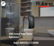 Rubine RWH933B GOGO Instant Water Heater &amp; Classicla TS7009BK Rainshower (Installation)