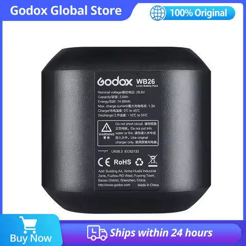 Godox WB26 2.6Ah AD600PRO Lithium battery for AD600PRO AD600 PRO