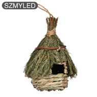 Hand-woven Natural Grass Bird House With Hanging Rope Multipurpose Bird Nest Shelter Hut Pet Supplie